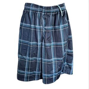 Youth Boys Hurley Plaid Mesh Athletic Drawstring Waist Shorts - Sz 8